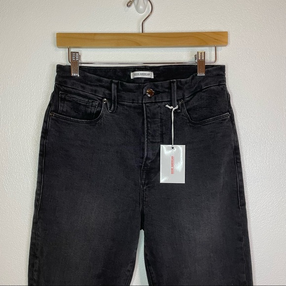 NWT Good American Jeans Good Classic in Black114 6/28 - Picture 5 of 14